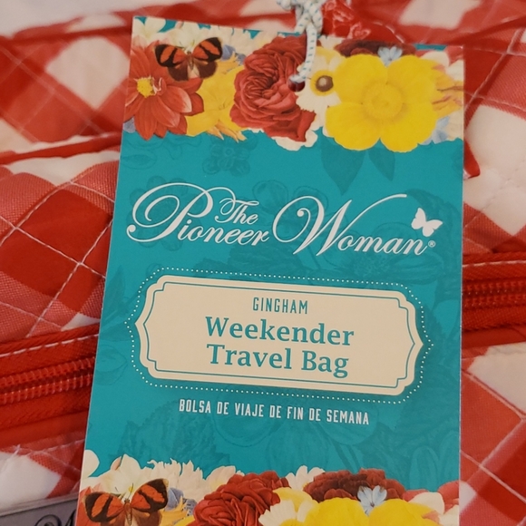 Pioneer Woman Gingham Weekender Travel Bag - Picture 2 of 6